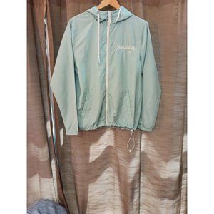 Girls Varsity Cheerleader Light Weight Blue  Zip Jacket W Pockets & Hood Small